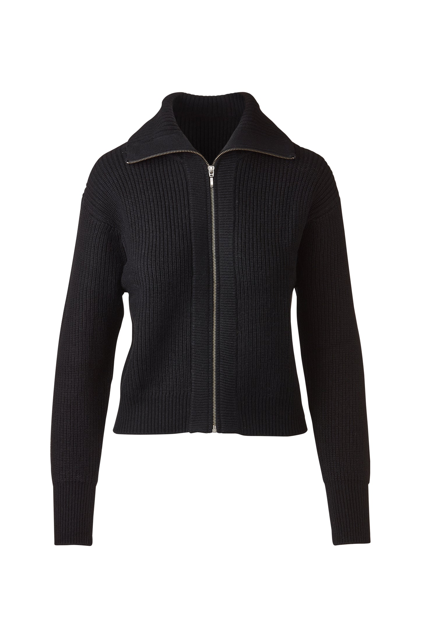 &Isla Textured Zip Mock Cardigan