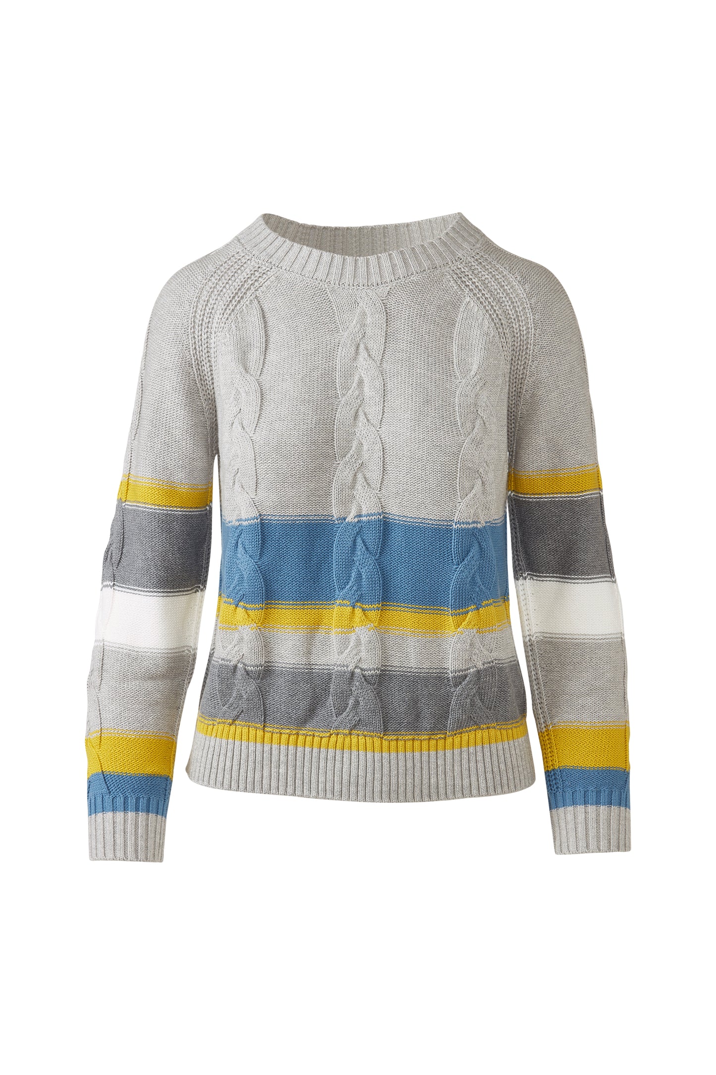 &Isla Colorplay Stripe Cable Crew