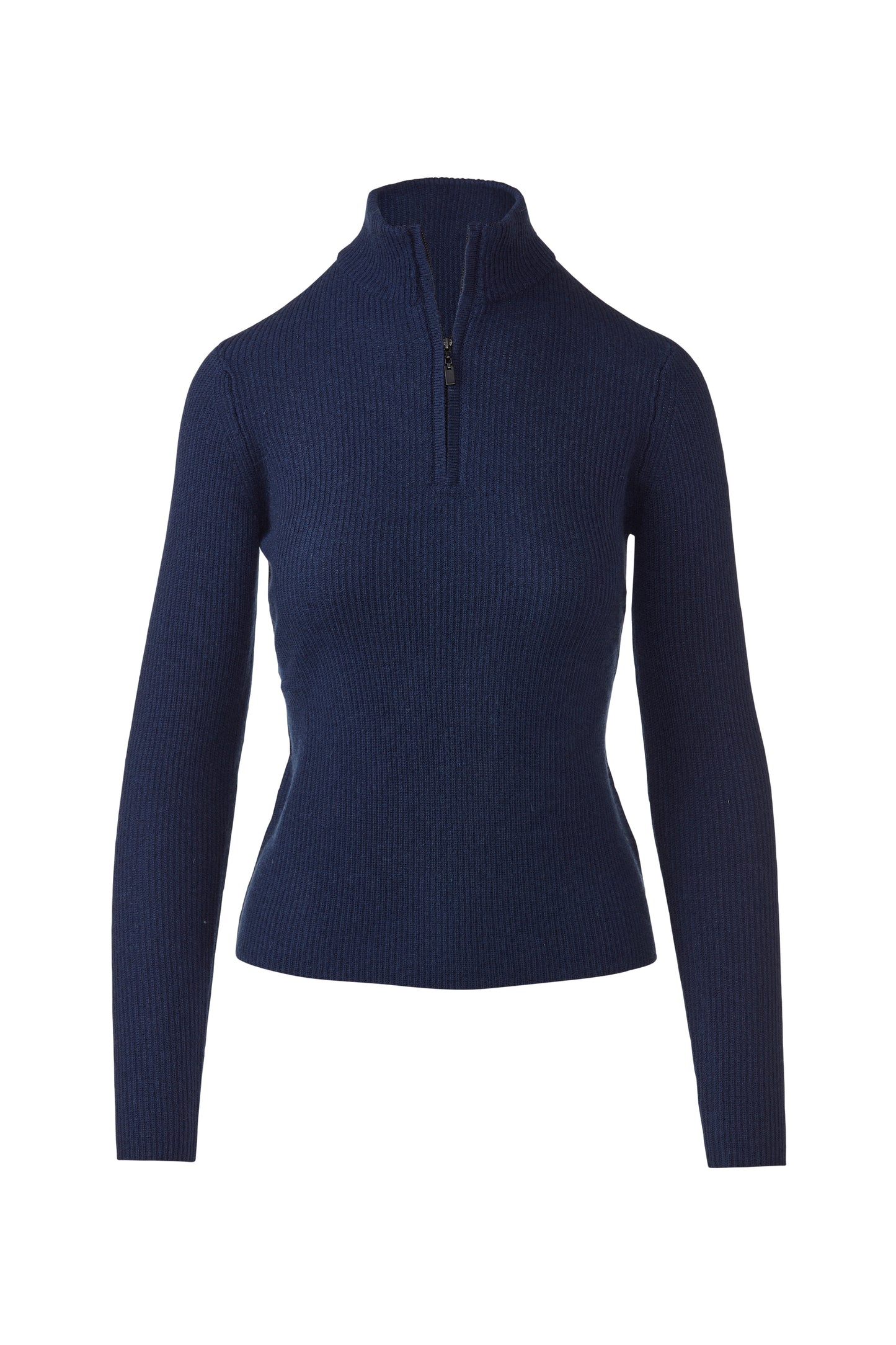 Rib Zip Mock