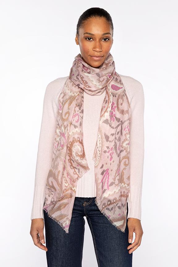 PAINTED PAISLEY PRINT SCARF – Kinross Cashmere
