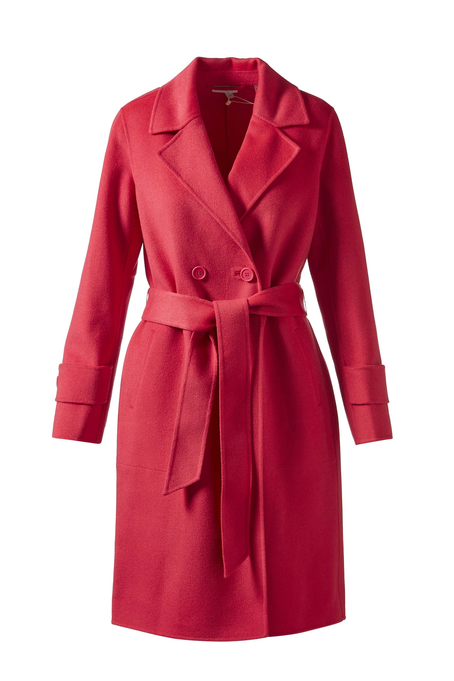 Notch Collar Belted Coat