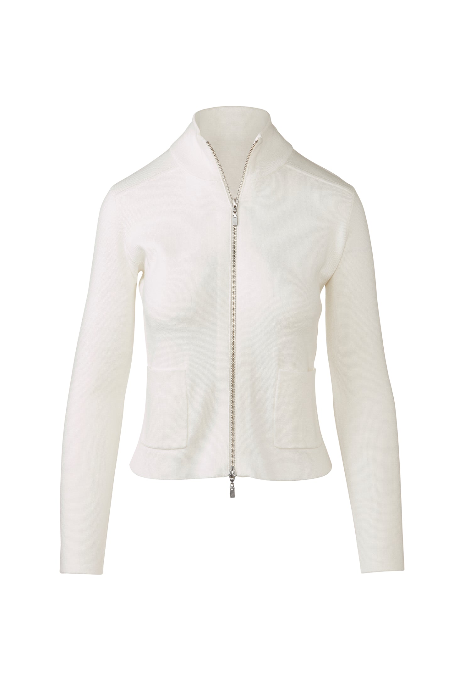 Tailored Zip Mock Cardigan