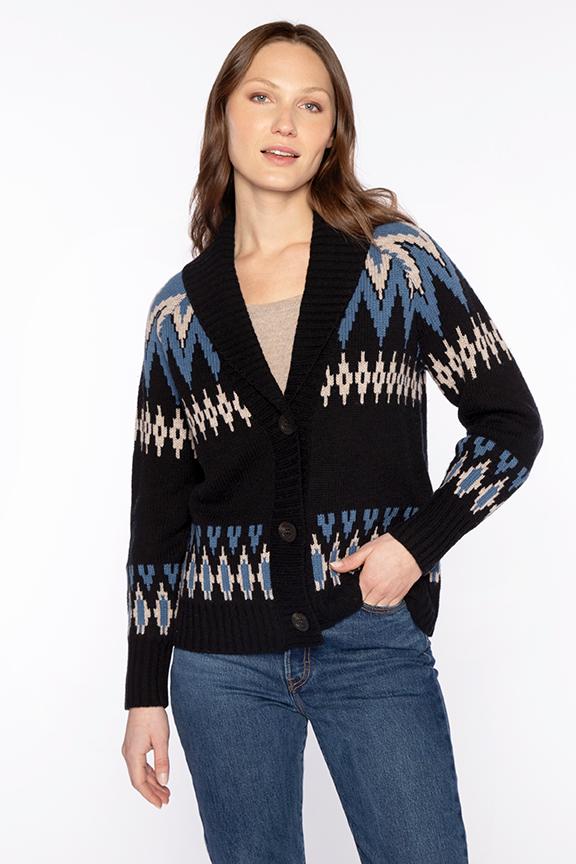 Fairisle Shawl Collar Cardigan