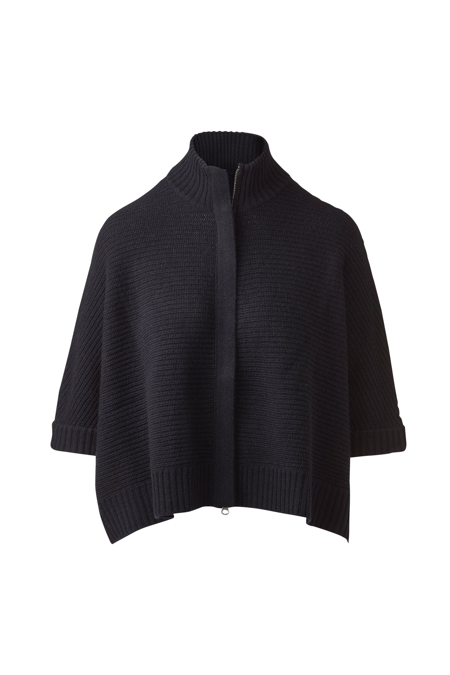 Rib Zip Mock S/L Cardigan
