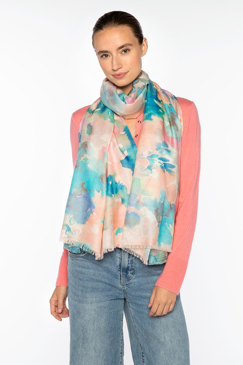 MALDIVES FLORAL PRINT SCARF