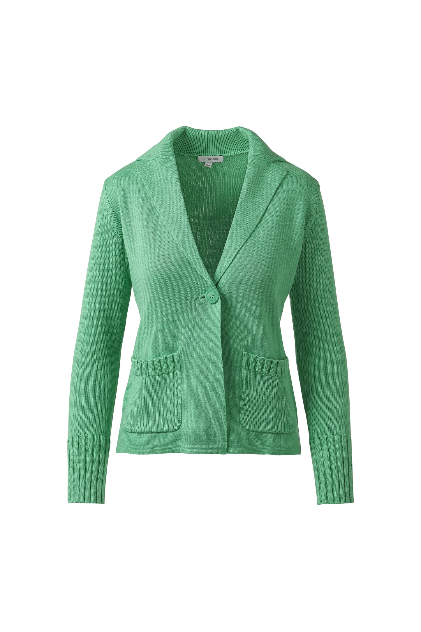 Rib Trim Notch Collar Cardigan