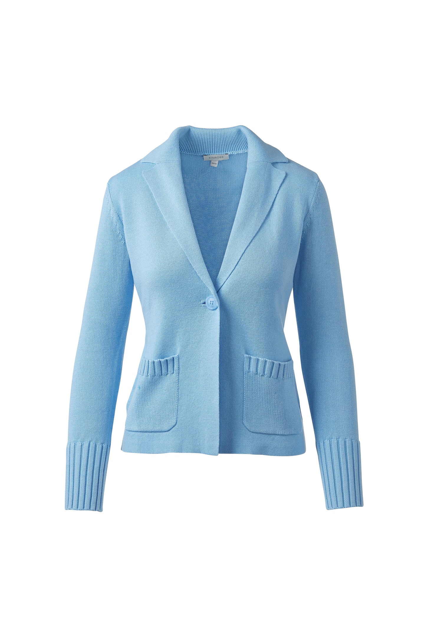 Rib Trim Notch Collar Cardigan