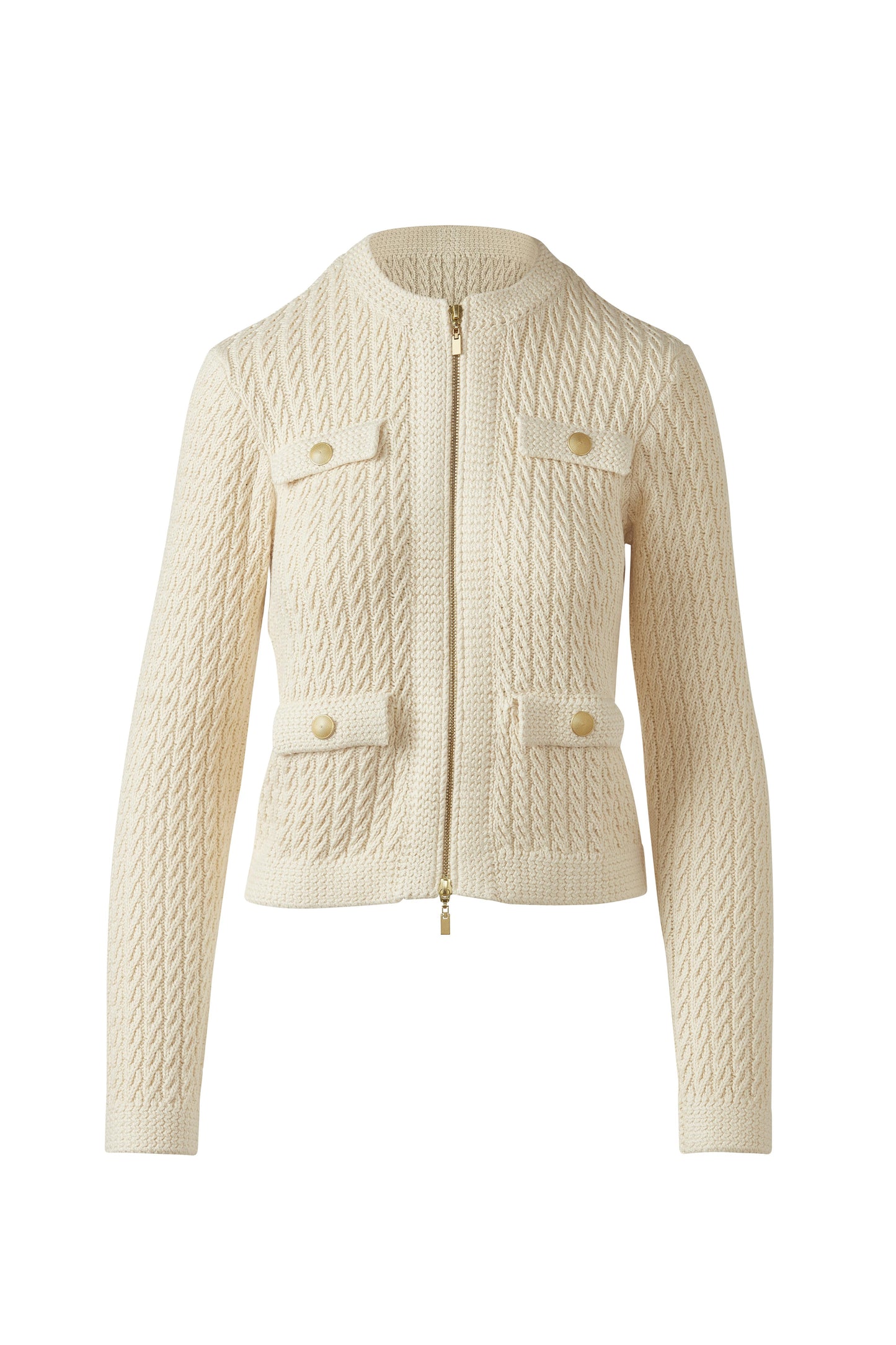 Textured Zip Cardigan