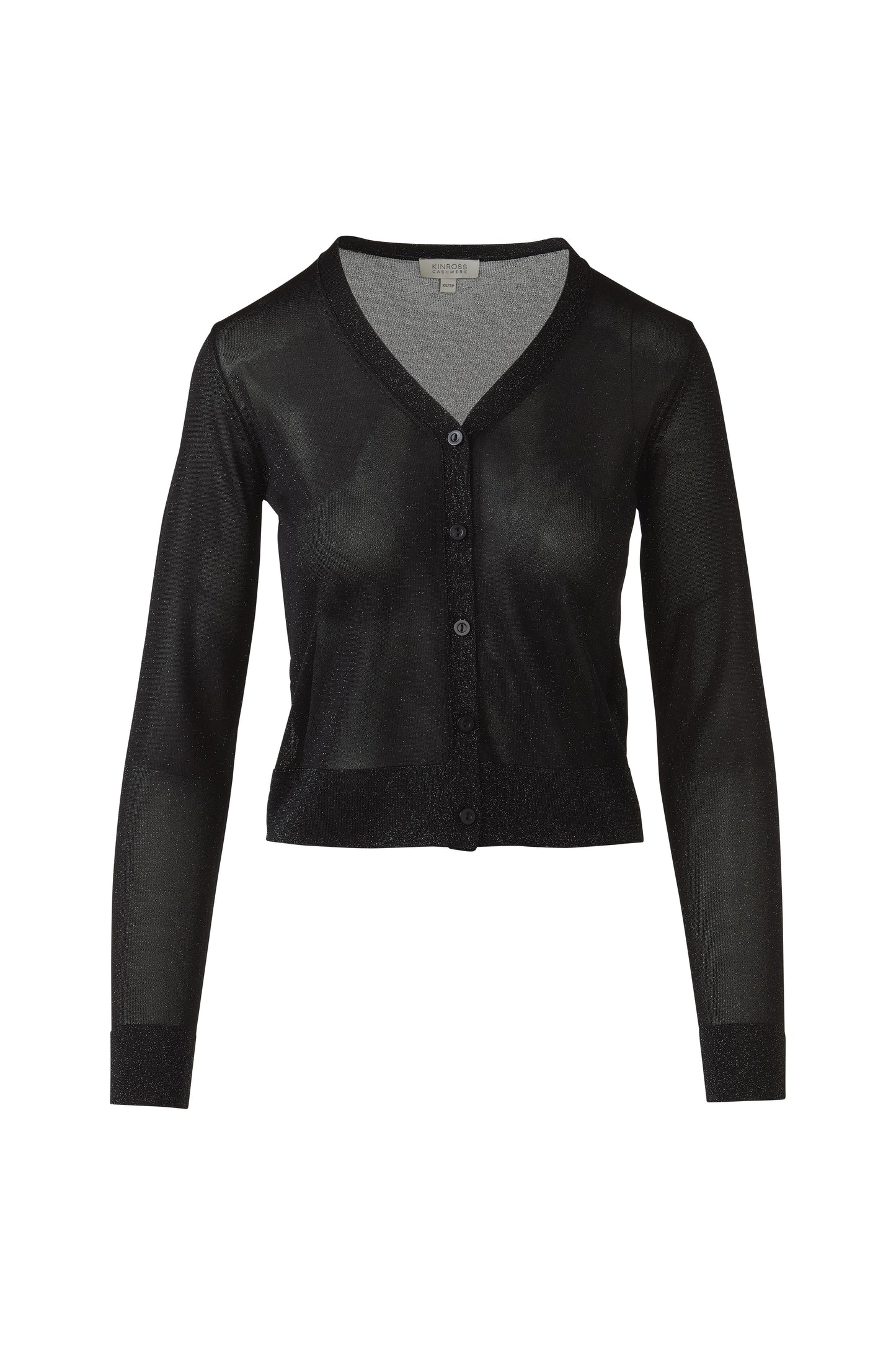 Shimmer Button Front Vee Cardigan