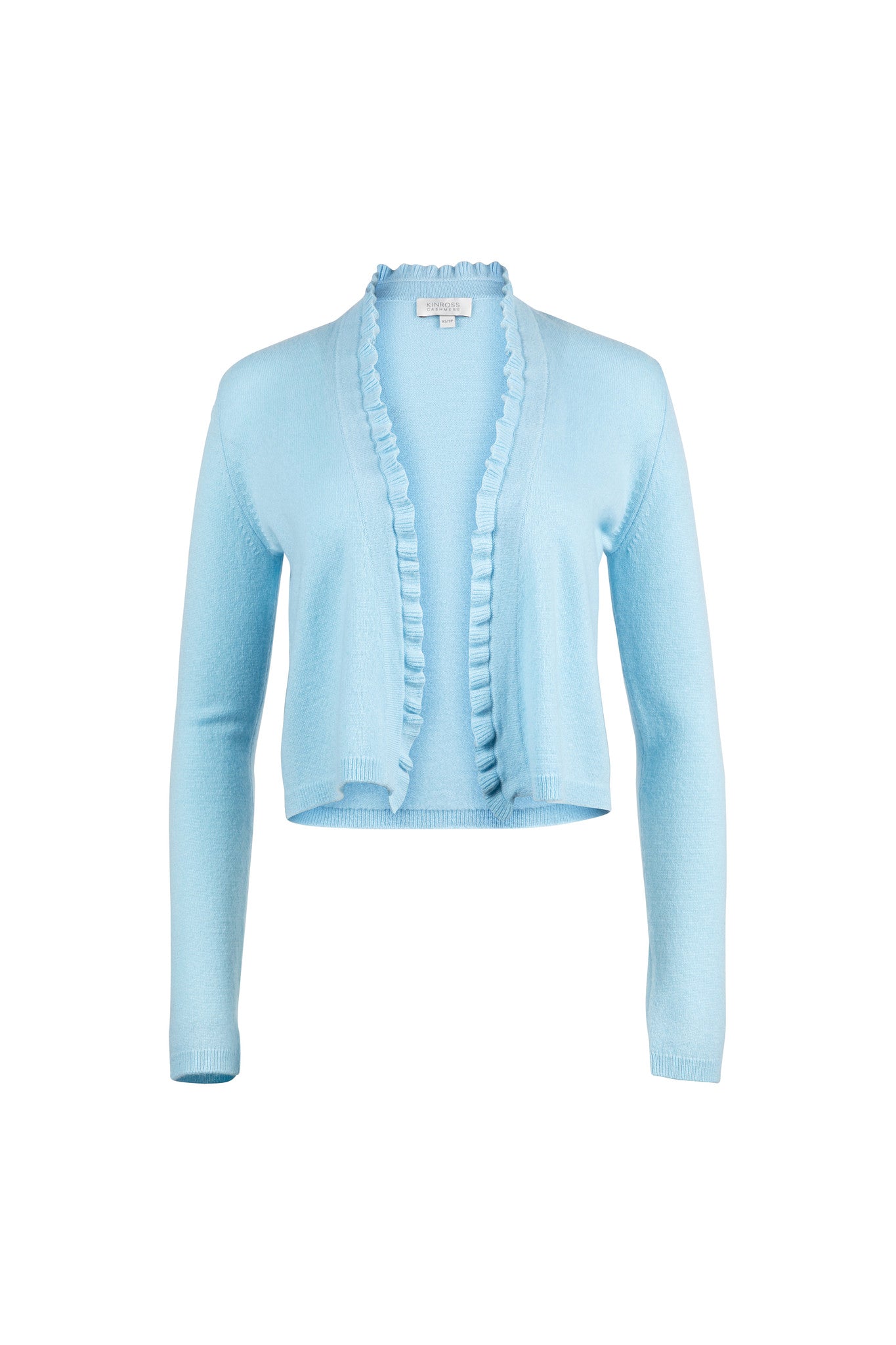 RUFFLE TRIM CARDIGAN