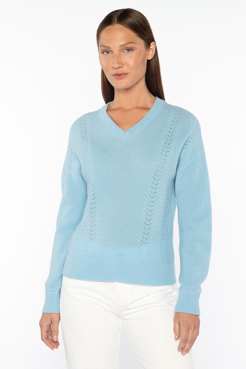 POINTELLE DETAIL RIB VEE