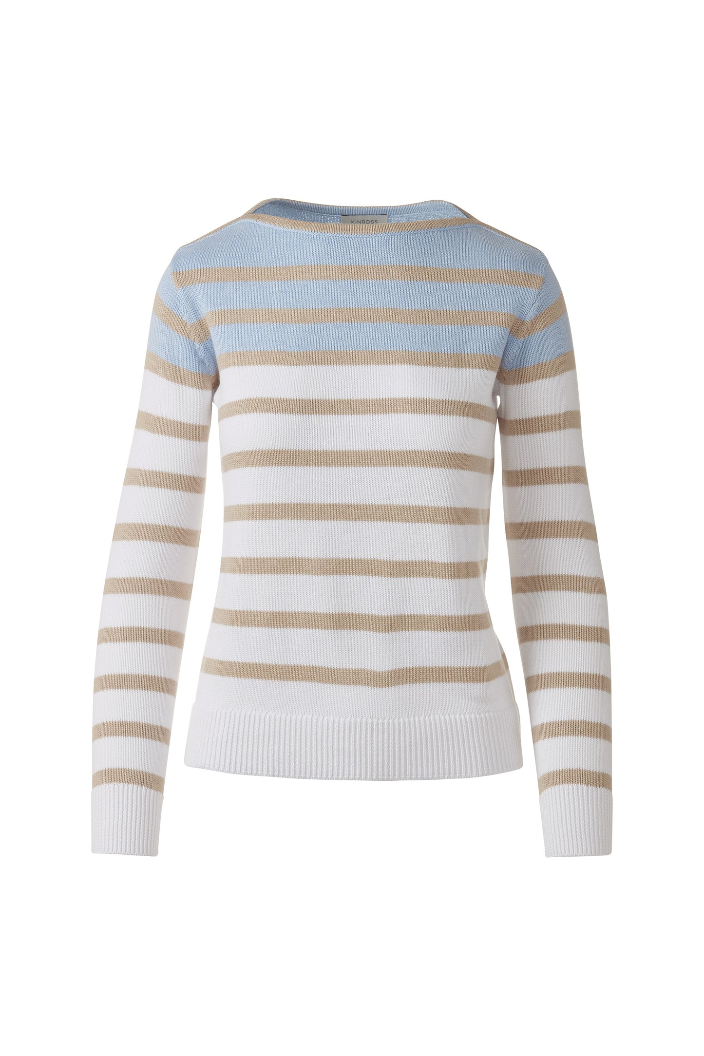 STRIPED BOATNECK in STRAW_MULTI