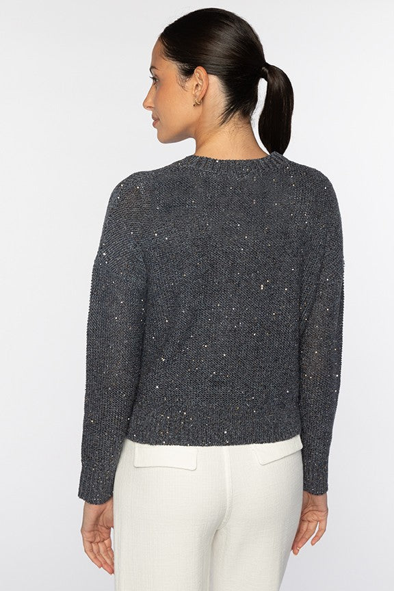 SEQUIN VEE CARDIGAN - detail view