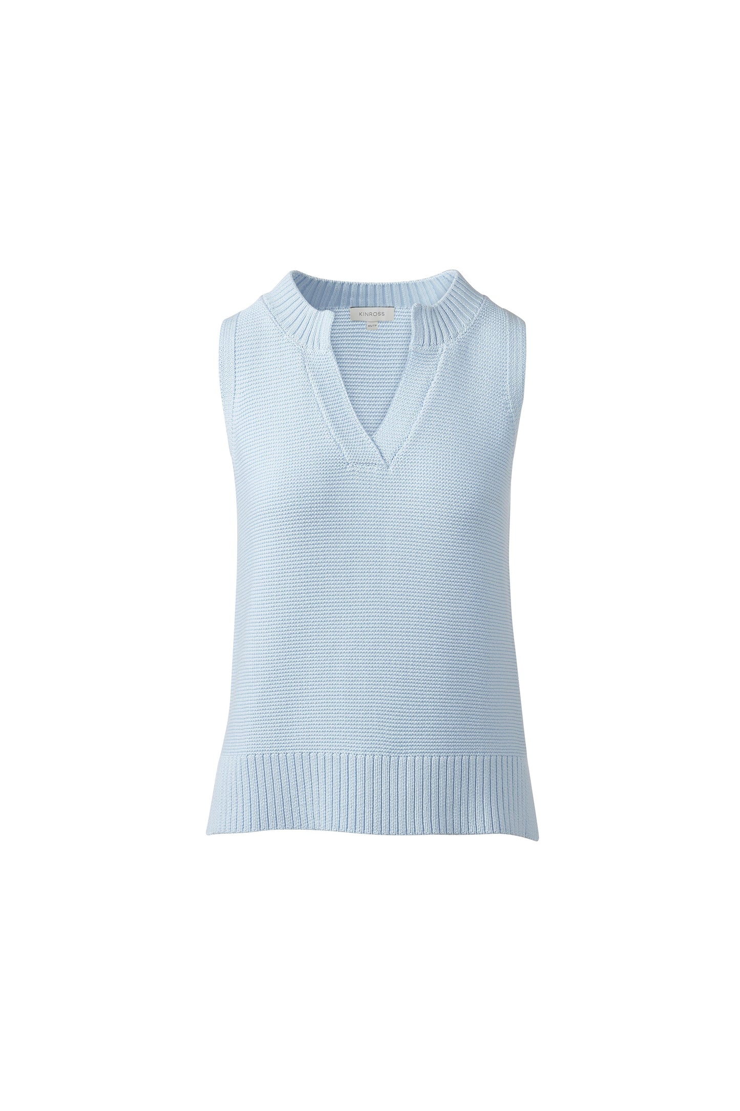 SLEEVELESS SPLIT NECK CREW