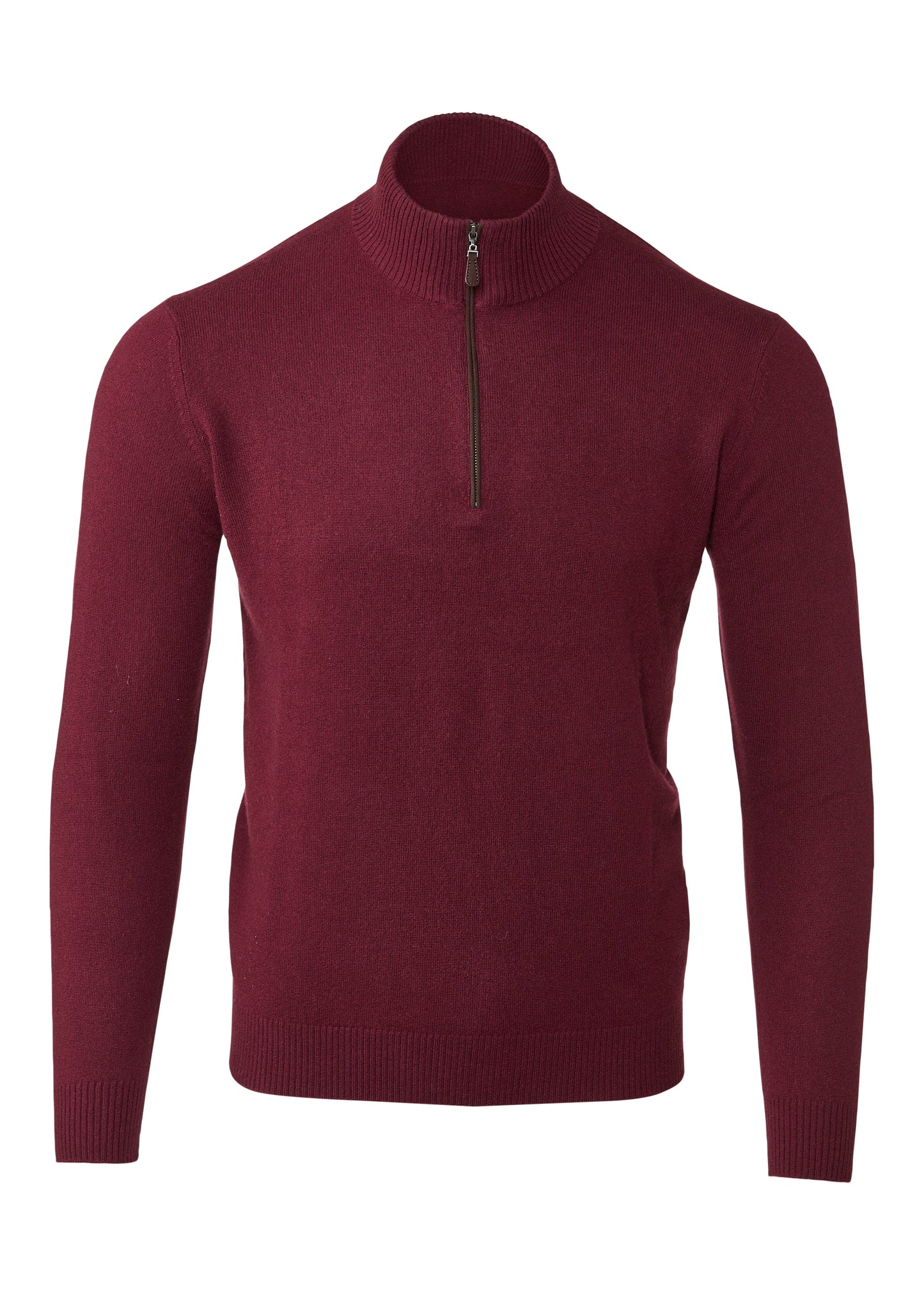 Suede Trim Qtr Zip Mock