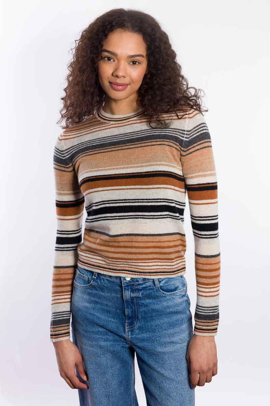 &Isla Micro Stripe Crew