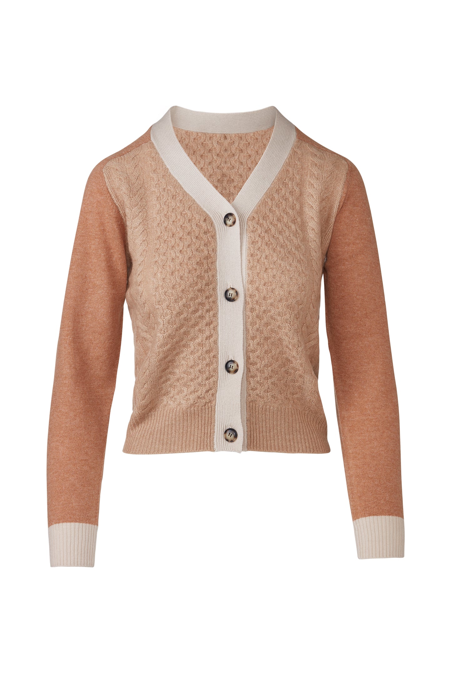 &Isla Mixed Stitch Vee Cardigan