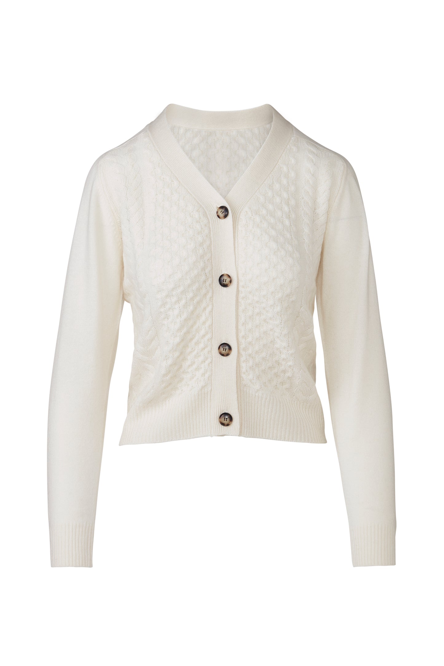 &Isla Mixed Stitch Vee Cardigan