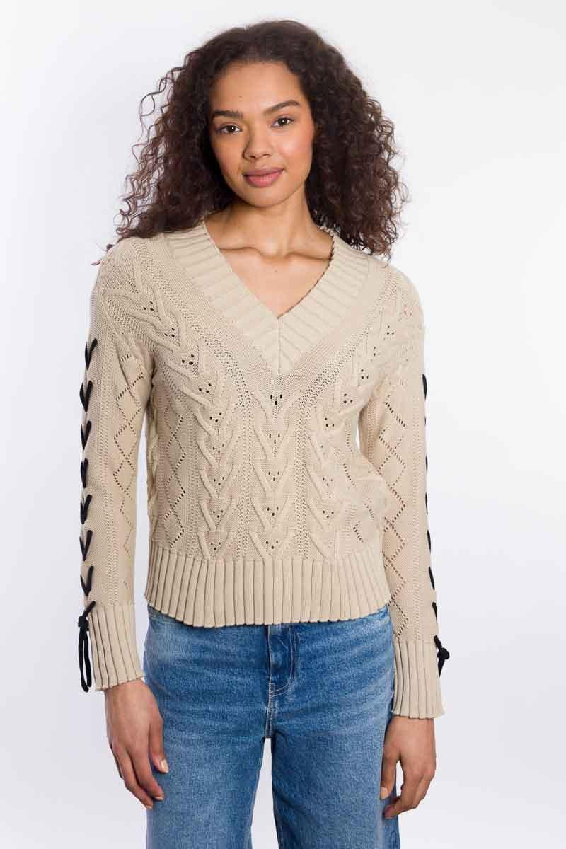 &Isla Braided Sleeve Cable Vee