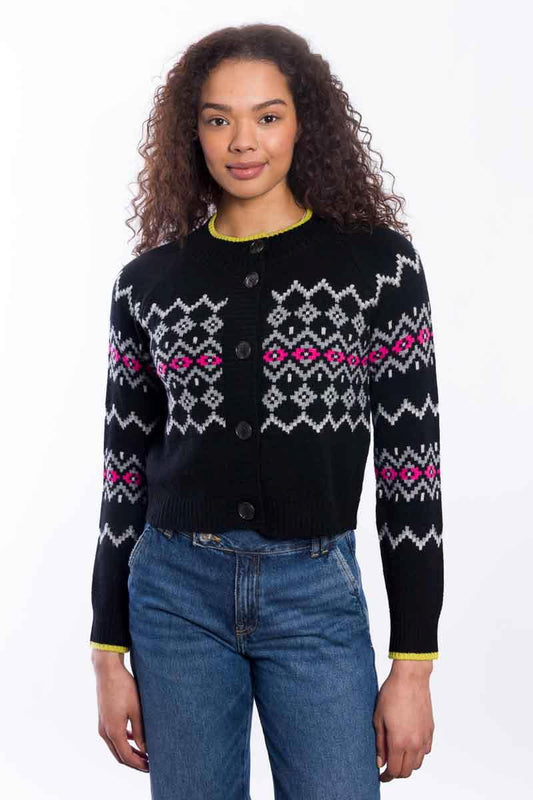 &Isla Fairisle Button Cardigan