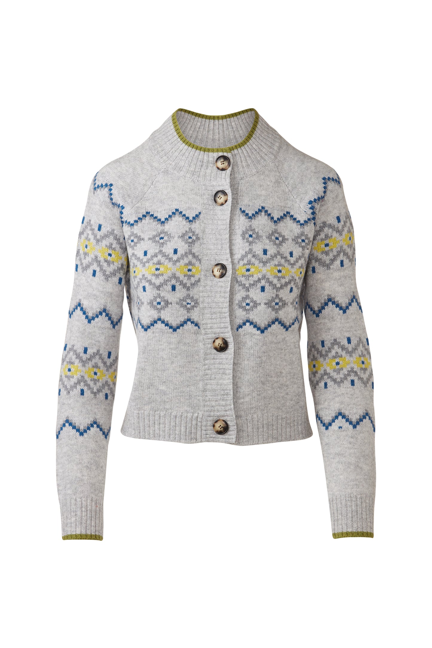 &Isla Fairisle Button Cardigan