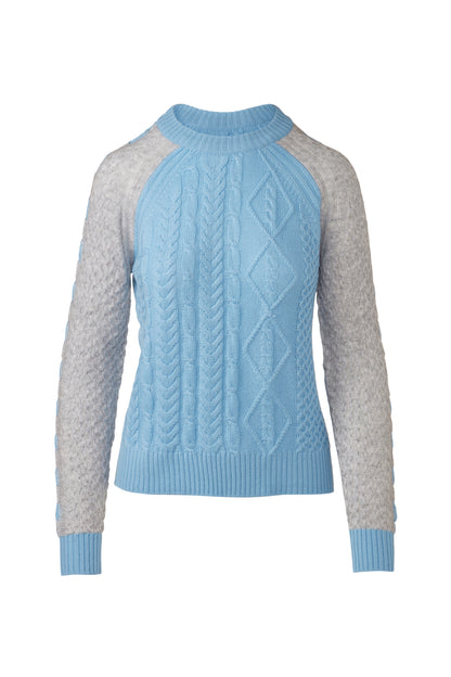&Isla Colorblock Cable Crew