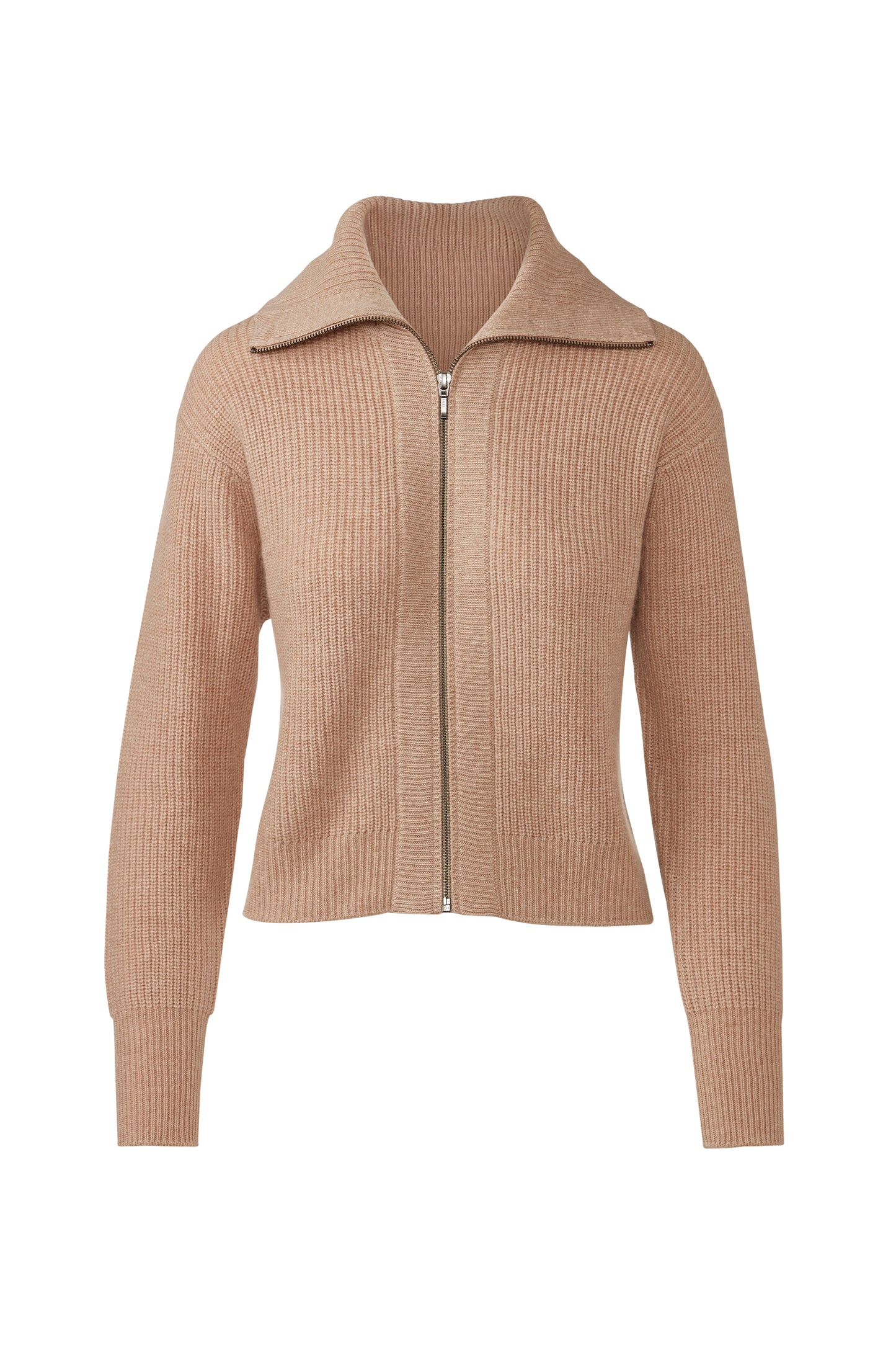 &Isla Textured Zip Mock Cardigan