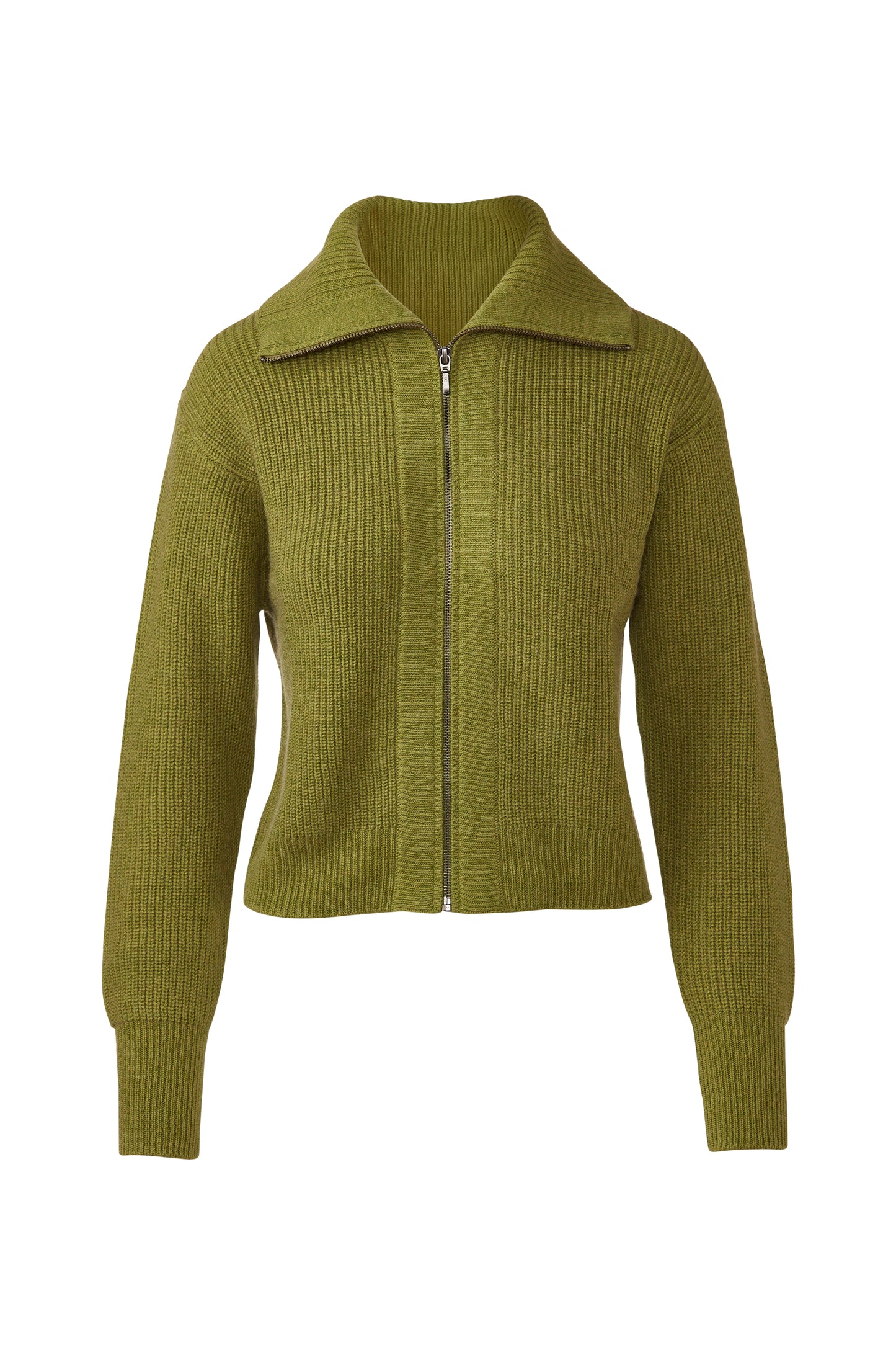 &Isla Textured Zip Mock Cardigan