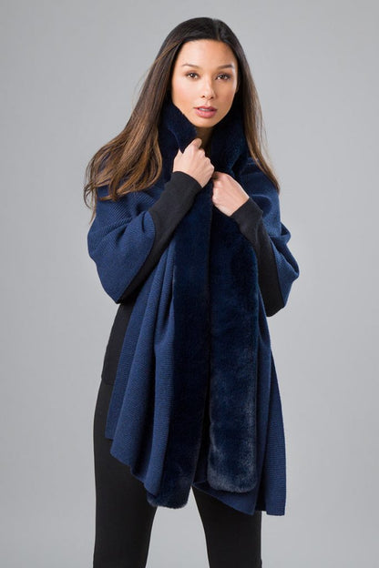 FAUX FUR RIB WRAP