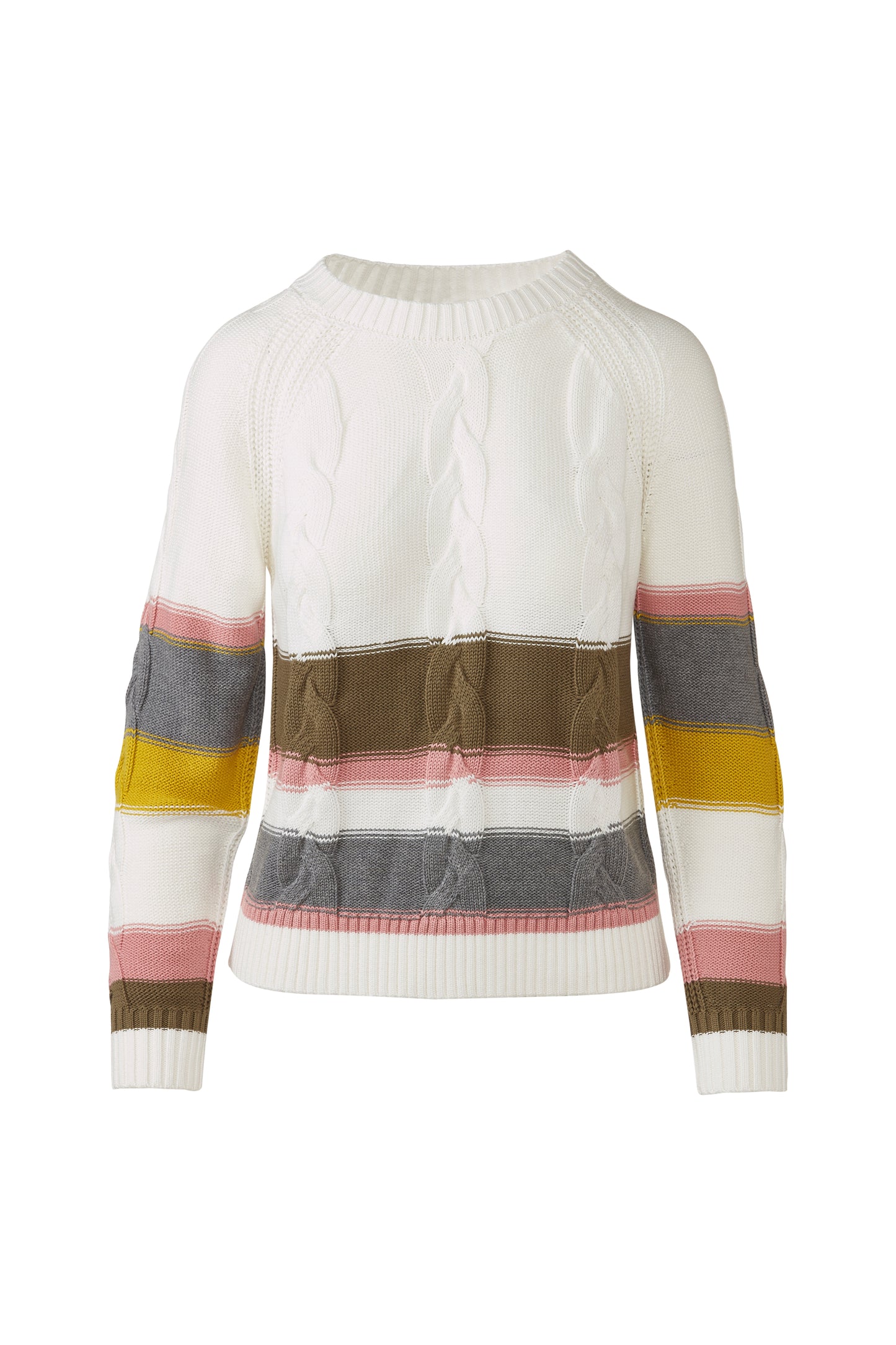 &Isla Colorplay Stripe Cable Crew