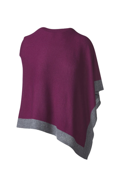 CONTRAST TRIM PONCHO