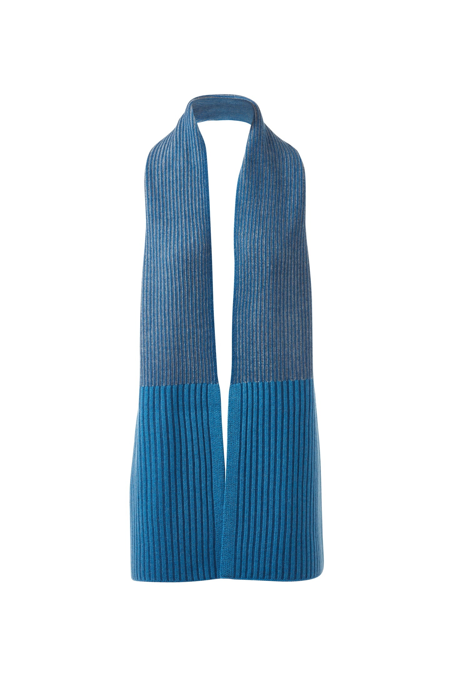 PLAITED RIB COLOBLOCK SCARF