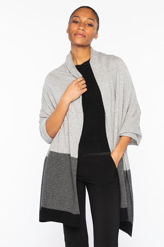 TEXTURED COLORBLOCK WRAP