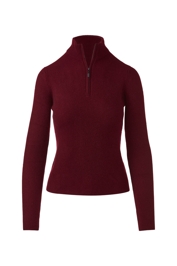 Rib Zip Mock