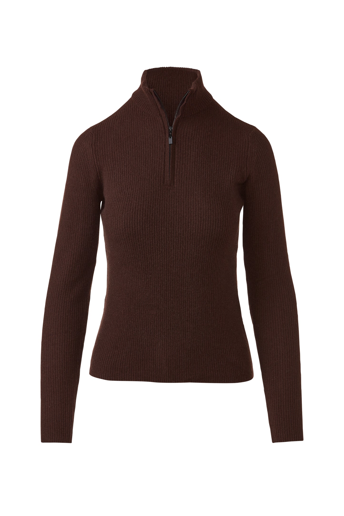 Rib Zip Mock