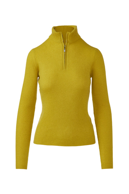 Rib Zip Mock