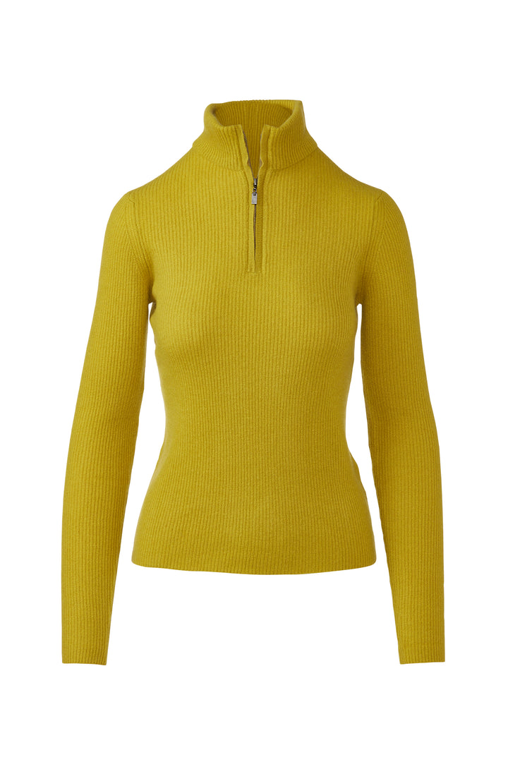 Rib Zip Mock