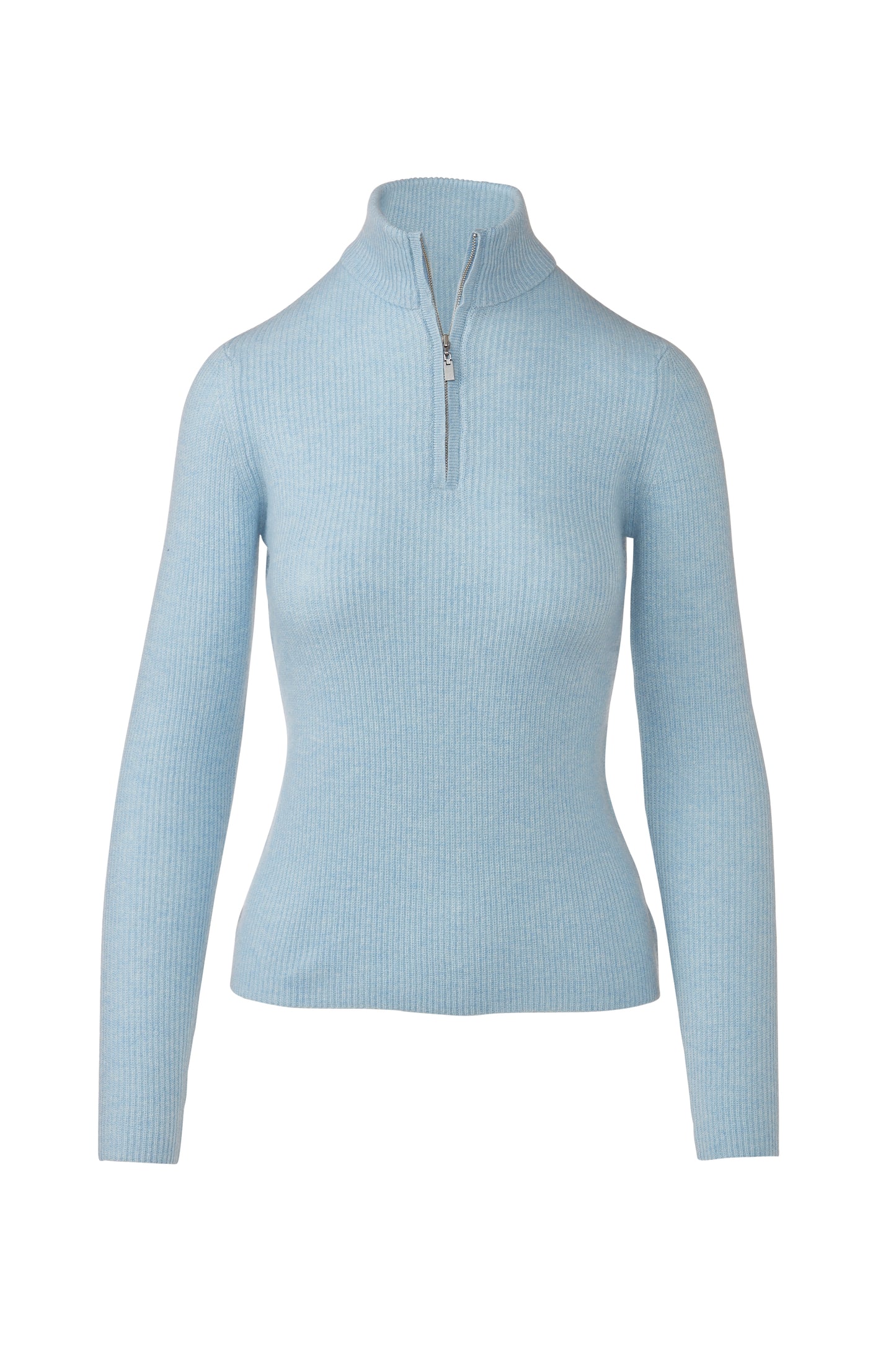 Rib Zip Mock