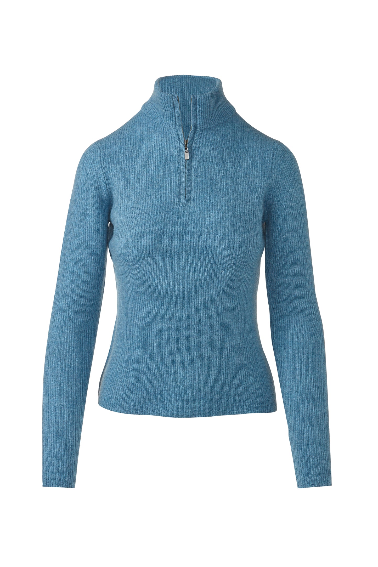 Rib Zip Mock
