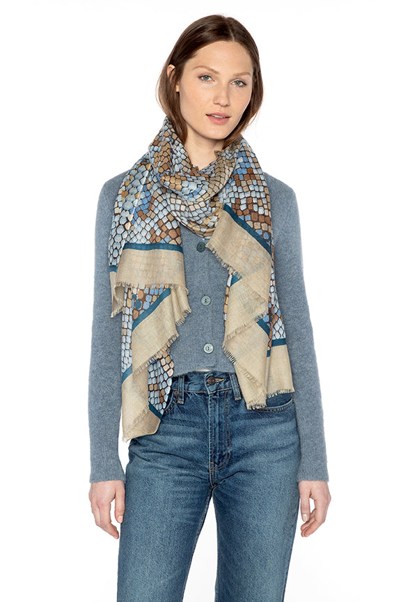 GEO SKIN PRINT SCARF