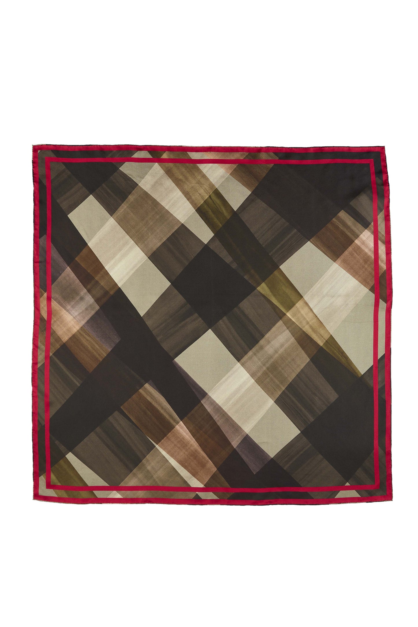 BIAS PLAID PRINT SCARF