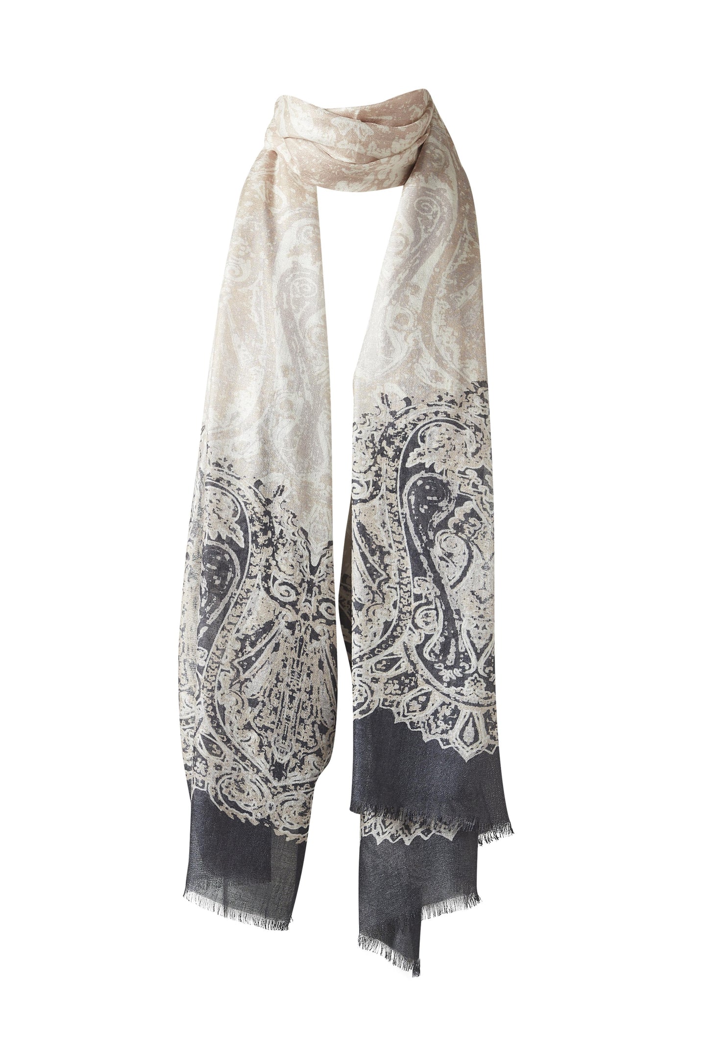 FADED PAISLEY PRINT SCARF