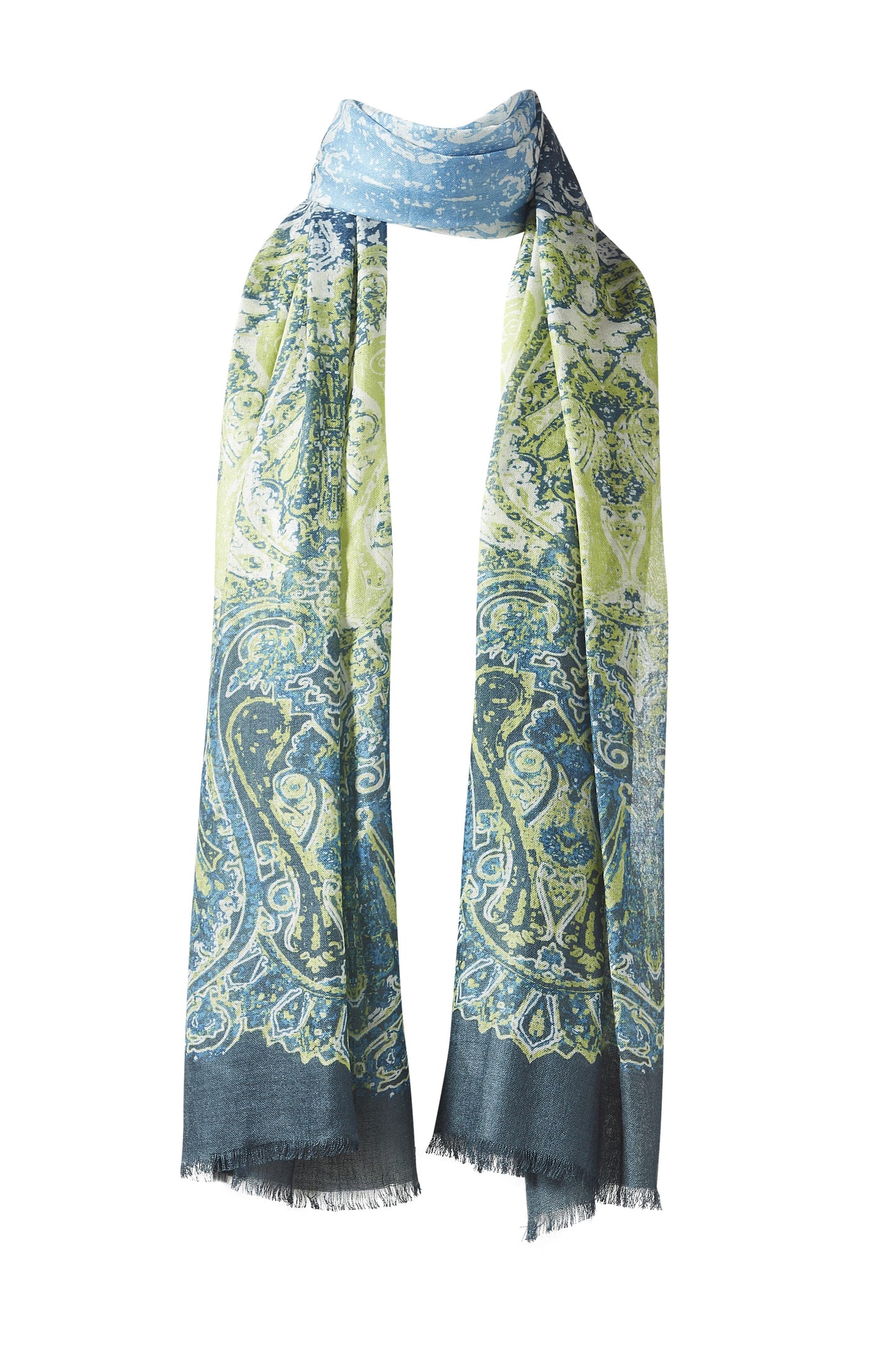 FADED PAISLEY PRINT SCARF