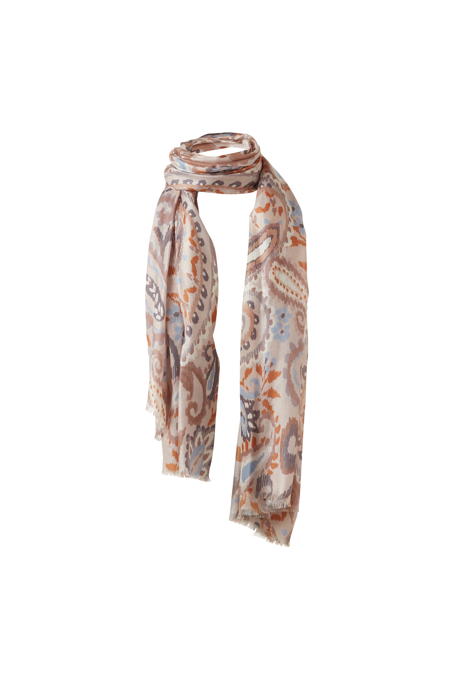 PAINTED PAISLEY PRINT SCARF
