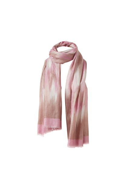 BRUSHED IKAT PRINT SCARF