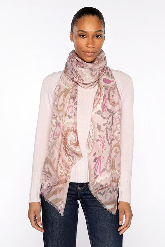 PAINTED PAISLEY PRINT SCARF