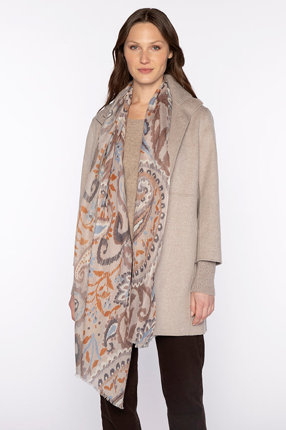 Painted Paisley Print Scarf