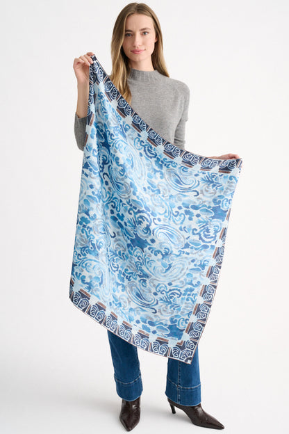 Paisley Print Square Scarf
