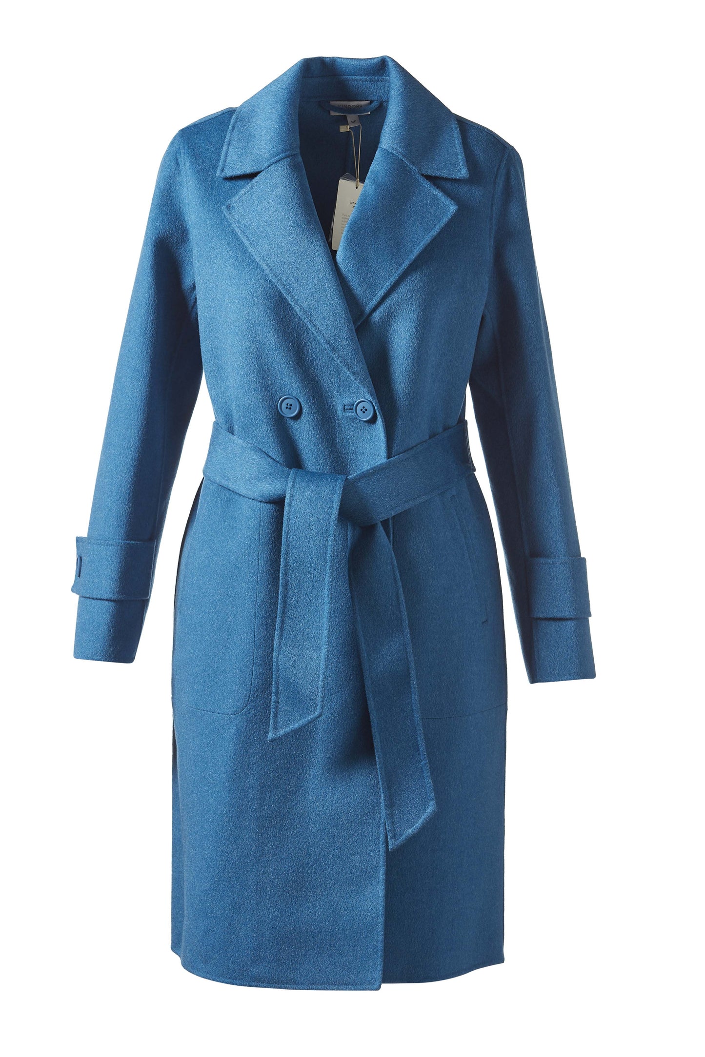 NOTCH COLLAR BELTED COAT