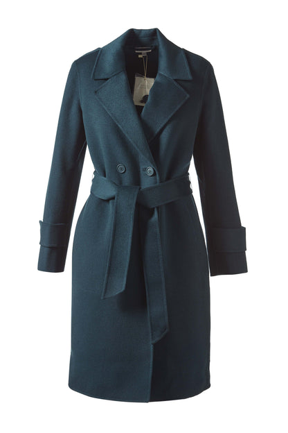 NOTCH COLLAR BELTED COAT